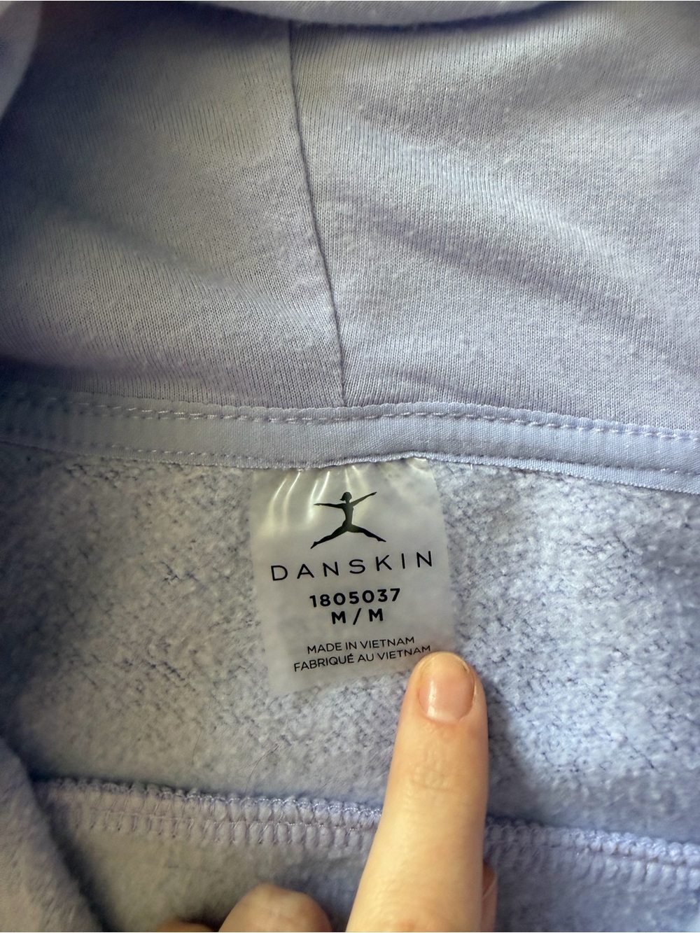 Danskin Lavender Half-Zip Hooded Pullover - Picture 4 of 4